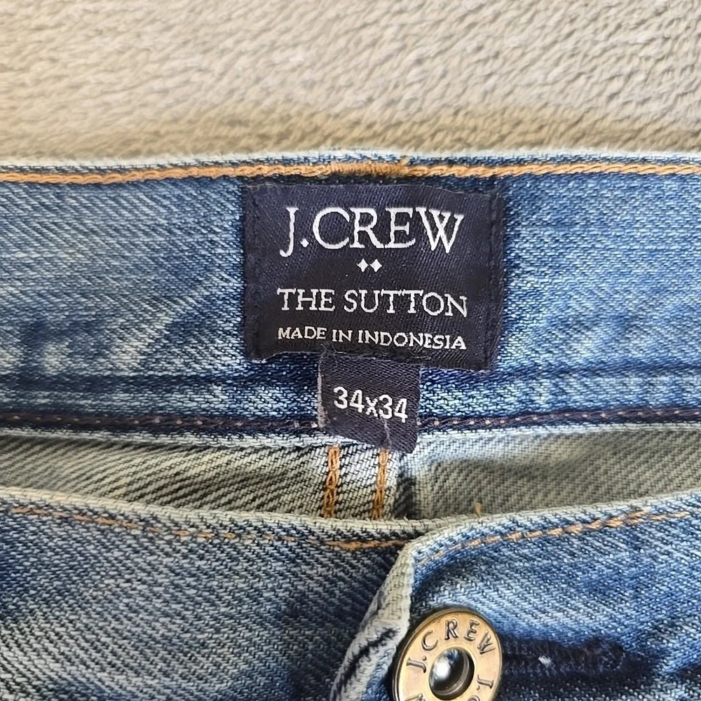 J. Crew Jeans Mens 34/34 Blue Light Wash Sutton Straight Leg Denim Casual